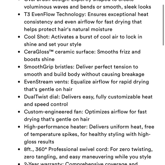 T3 AireBrush One-Step Smoothing and Volumizing Hair Dryer Brush - Picture 3 of 4